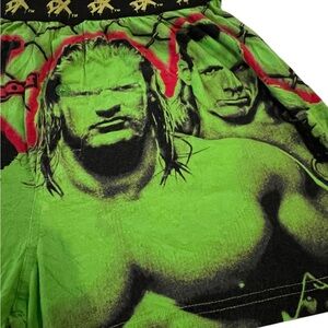 Green Graphic Wrestling Shorts